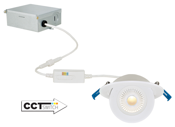4″ Floating Adjustable Eyeball Downlight with 5-CCT Switch