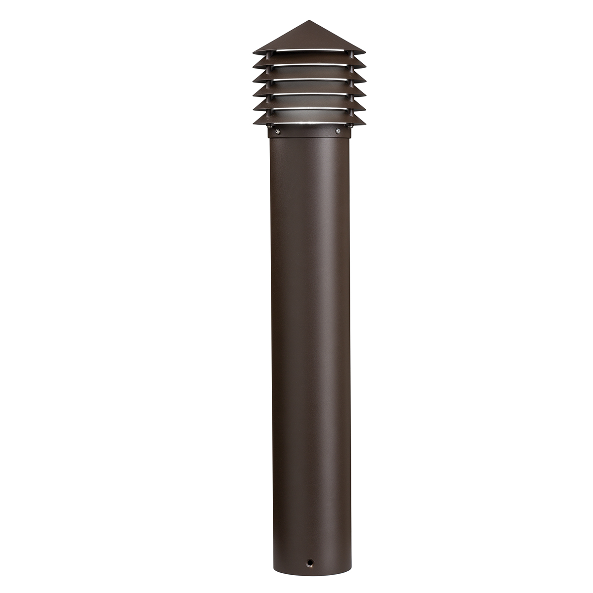 2800K Louvered LED Bollard Textured Architectural Bronze