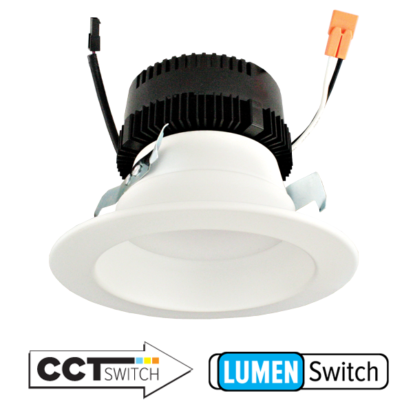 4″ 0-10V LED Inserts with 5-CCT and 3-Lumen Switch